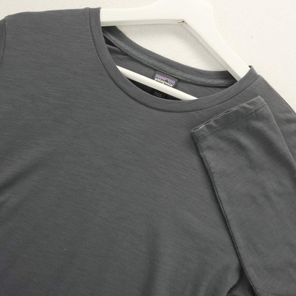 Patagonia Womens Long Sleeve Crewneck Shirt Charcoal Gray Size S Base Layer Top